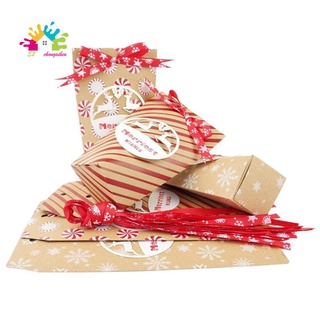 Caja de caramelos de navidad Retro Kraft bolsa de papel navidad eva caramelo caja pequeña bolsa de papel