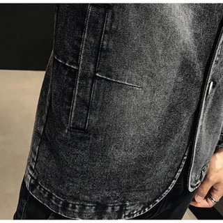 Jeans de los hombres blazers y traje chaquetas Slim Fit 85% algodón Casual denim blazer hombres prendas de abrigo 2019 (8)