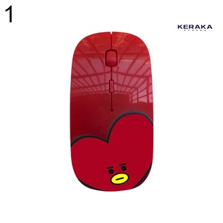🙌 [Keraka] BTS BT21 Chimmy Cooky RJ Mang Notebook ratón inalámbrico de escritorio para oficina de juegos w3yK (3)