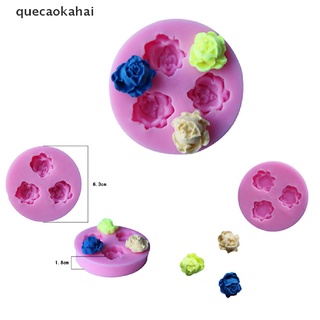 quecaokahai nuevo diy 3d decoración de tartas tres en forma de flor fondant pastel de silicona molde de arte herramientas co