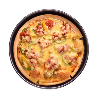 cabatu platos pizza sartén cocina pizza plato bandeja de acero al carbono herramienta de hornear molde redondo antiadherente hogar utensilios de cocina/multicolor (8)