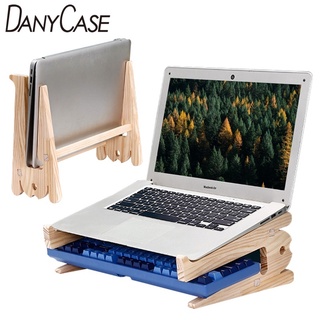 DANYCASE Universal Wood Laptop Stand For Desk 10-17 inch Macbook Air Pro 13 15 Storage Detachable Wooden Notebook Holder Accessories A155 (1)