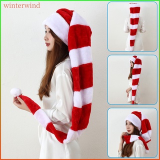 Christmas Red White Classic Lengthen Santa Hats Traditional Santa Claus Cap for Party Costume Holiday 130CM
