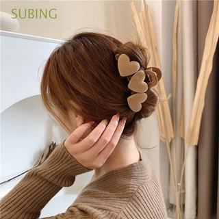 Subing accesorios Para el cabello elegantes niñas diademas huecos De cangrejo Coreano De terciopelo Garras De terciopelo/Multicolor