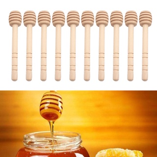 10 cuchara de miel de madera dipper stick drizzler servidor para mermelada de jarabe de arce (6)