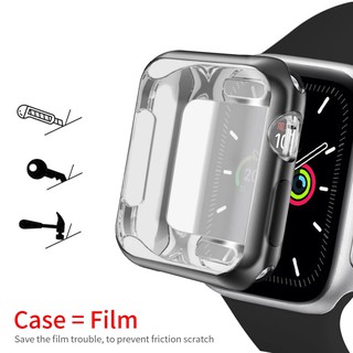 Slim Watch Cover para Apple Watch Case 5 4 3 2 1 42 mm 38 mm suave transparente TPU Protector de pantalla para iWatch 4 3 44 mm 40 mm accesorios (1)