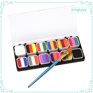 pintura corporal pintura cara paleta de 12 colores no tóxico niños adultos paleta de maquillaje