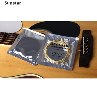[Sunstar] 1 juego de 6 cuerdas de guitarra de acero niquelado para guitarra acústica