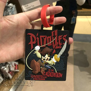 Shanghai Disney Shopping Domestic Mickey pirata capitán de dibujos animados lindo equipaje etiqueta nombre información etiqueta