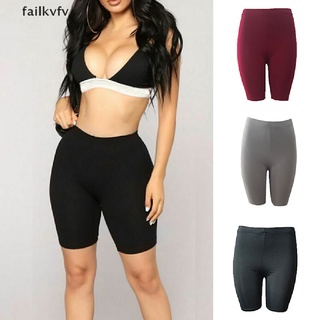 failkvfv mujeres slim deporte fitness leggings media cintura alta de secado rápido flaco biker shorts co