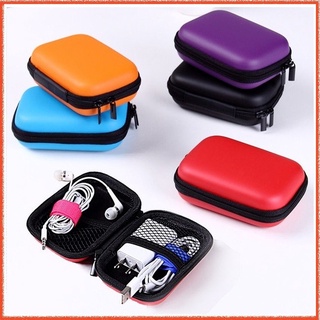 SD 1Caja de bolsillo duro de primera calidad funda con malla y cremallera para auriculares funda para auriculares cable USB monedero