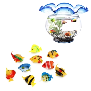 1pc simulación tanque de peces hermoso acuario decoración de plástico de alta calidad pequeño 4 cm falso peces al azar estilo de color accesorios