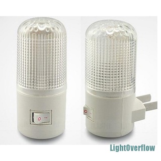 [Lightoverflow] 4 LED de montaje en pared dormitorio lámpara de noche Licht enchufe de luz bombilla AC 3W
