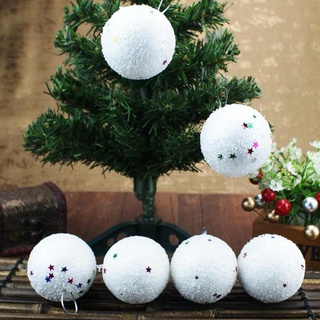 Lifedecor 6X bola de nieve decoración árbol de navidad blanco peludo bola colgante adorno de navidad