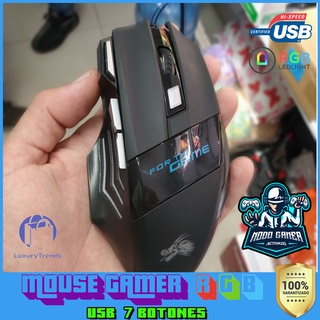 Mouse Gamer X7 Usb 7 Botones Optico Luz Led Multicolor RGB DPI 800/1200/2400/3200 (5)