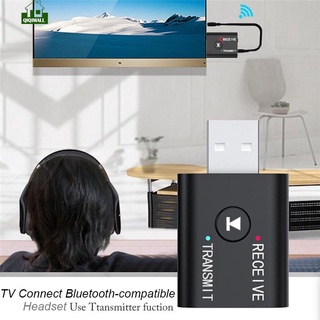Qi receptor compatible con Bluetooth adaptador compatible con Bluetooth tres en uno transmisor de audio compatible con Bluetooth transmisor de TV portátil qiqimall