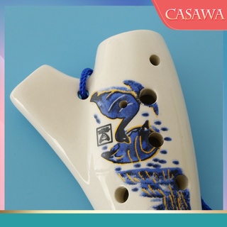 [casawa] Instrumento Musical antiguo de cerámica Ocarina de 12 agujeros para niños y adultos
