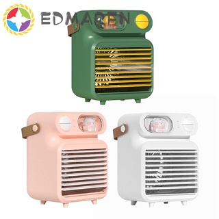 EDMARFN enfriador ventilador de escritorio humidificador de aire con luz nocturna Mini ventilador de refrigeración de agua USB