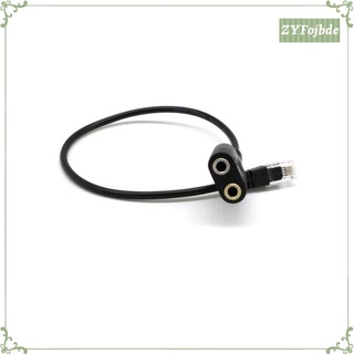 cable conector rj9 de audio dual de 3,5 mm hembra a macho para pc\\\ u0026
