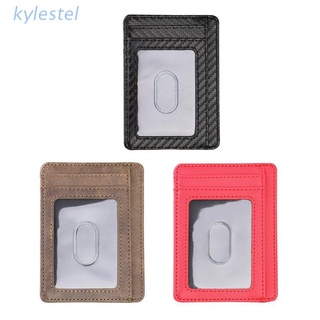KYL Ultra Slim RFID bloqueo minimalista cartera tarjeta de visita funda Super delgada