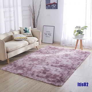 (itisu2) alfombra shaggy tie-dye impreso de felpa piso esponjoso alfombra de área alfombra sala de estar (4)