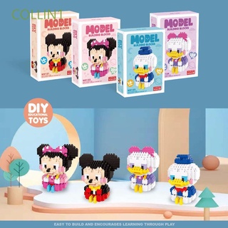 COLLIN1 Cartoon Particle Building Block Room Decoration Building Blocks Assembled Building Blocks Blocks Toy Building For Kids Gifts Brain Games Assemble Model Decompressed Mickey Minnie