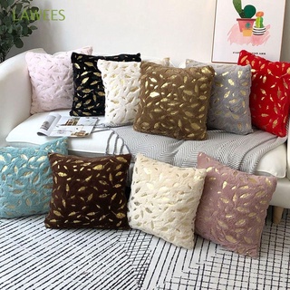 lawees - funda de almohada decorativa para sofá, diseño de almohada, funda de cojín, asiento de piel, pluma de felpa, decoración suave del hogar