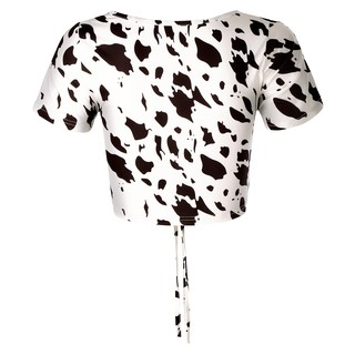 blusa de invierno con estampado de vaca y manga corta para mujer (2)