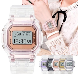❤hombres mujeres moda estilo simple led luminoso relojes electrónicos/señoras de alta calidad pvc correa reloj digital/niñas minimalista deportes relojes de pulsera