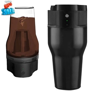 eléctrico cafetera de cerveza de viaje taza con filtro k-cup, usb mini máquina de café automática portátil aislado taza 500ml (1)