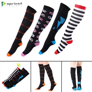 [srf] calcetines de compresión para mujer/medias elásticas cómodas transpirables de secado rápido para deportes/correr/yoga