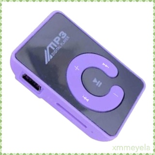 Espejo Clip Digital USB Mp3 Reproductor De Música Soporte 1-8GB SD TF Tarjeta Blanco