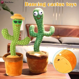 nuevo baile cactus juguete con cara sonriente y luz 120 canciones broma cantando felpa 28cm peluca adorno regalo para niños