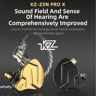 KZ ZSN Pro X Auriculares De Metal 1BA + 1DD Tecnología Híbrida HiFi Bass In-Ear Monitor Deporte Gaming Cancelación De Ruido