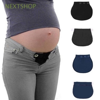nextshop elástico cintura cinturón extensor fácil ajuste extendido hebilla pantalones botones cintura maternidad embarazo ajustable pantalones embarazadas dropshiping/multicolor