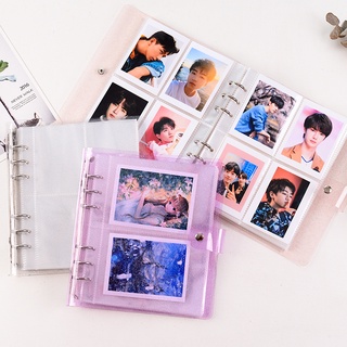 Coreano Ins Glisten PhotoCard Binder Con 25 Mangas Álbum De Fotos Titular De La Postal Lomo Tarjeta Bolsa (1)
