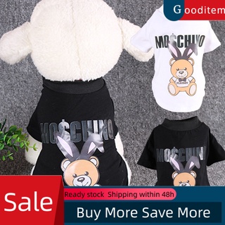 gooditem perro disfraz de dibujos animados patrón de impresión de algodón transpirable adorable cachorro blusa camiseta para la vida diaria (1)