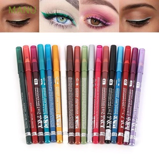 MANU Hot Eye Shadow&Liner Pencil Eye Cosmetics Glitter Colourful Lip Liner Pen Makeup Beauty Long Lasting Fashion Matte Waterproof Pearl Pigment