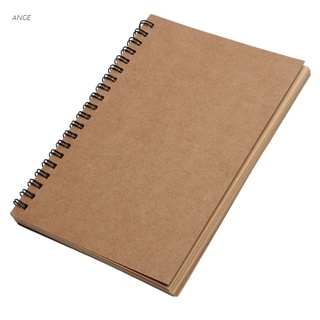 ANGE Reeves Retro Spiral Bound Coil Sketch Book Blank Notebook Kraft Sketching Paper