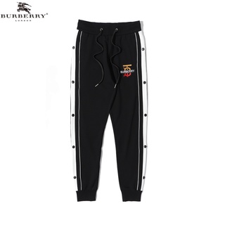 Burberry pantalones listo stock Unisex de alta calidad clásico bordado casual pantalones de moda pantalones