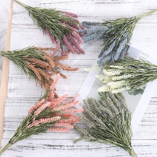 lavanda artificial trigo oreja caña artificial flor decoración flor cola hierba decoración de la habitación diy flor arte arreglo de flores