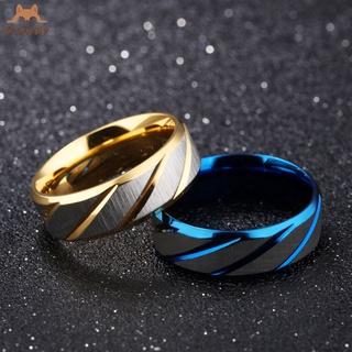 anillo de acero de titanio para hombre, espejo, joyería, aniversario, compromiso, promesa de boda