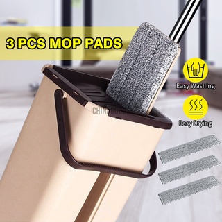 ❤Floor Cleaning Mop Microfiber Mop Pads Wet or Dry Usage Mop & Bucket Super Absorbent Microfibre Refill Home Cleaning Set