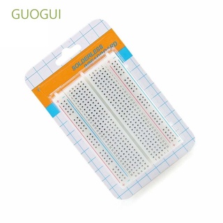 Guogui 400 agujeros 8.5x5.5cm Protoboard De prueba De sudor sin mangas Para ensayo De Arduino tarjeta De ensayo/Multicolor