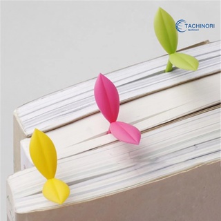 tachinori 3pcs sprout marcador ecológico portátil silicona interesante flexible libro marcador para estudiantes