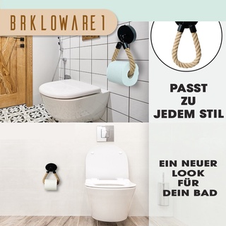 Brkloware1 soporte De Papel higiénico con cuerda Náutico Para almacenamiento De baño