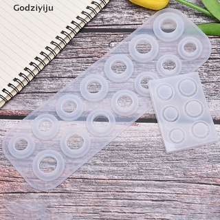 Godziyiju 14 agujeros anillo de silicona molde de joyería colgante fabricación de resina epoxi molde herramienta DIY MY