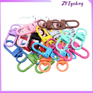 30x Colorful Lobster Clasps Swivel for DIY Jewelry Making Keychain Craft