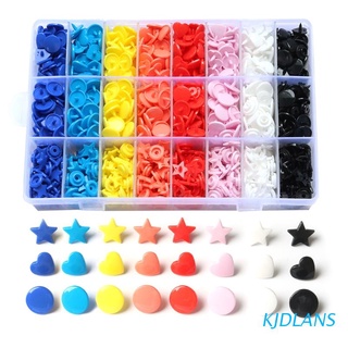 kjdlans 360 set de resina t5 botones de plástico sujetadores botón de presión para ropa niño desgaste baberos pañales telas de lana