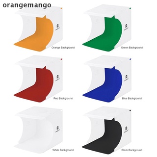 orangemango mini plegable estudio de fotografía suave caja 2led lightbox fondo kit de fotos co